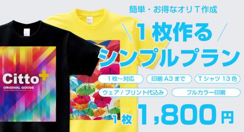 写真Tシャツを作る│オリジナルTシャツ製作のチットプラス